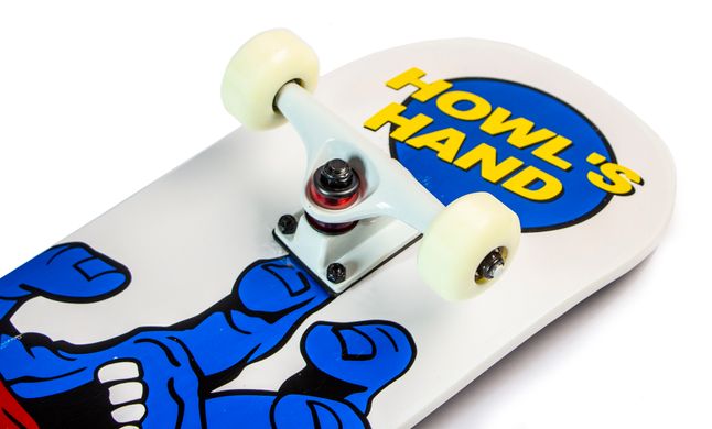Скейт для трюков - SK8 - White/Blue Hand белый (sk512)
