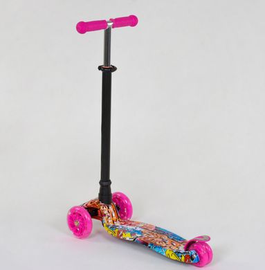 Детский самокат Best Scooter MAXI PRINT Розовый Граффити (sc5119)