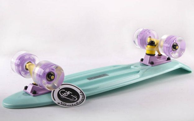 Комплект Fish Skate 22.5" Pastel/LED - Мятний Світяться колеса
