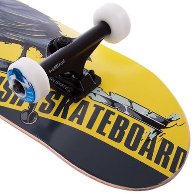 Скейтборд деревянный канадский клен для трюков Fish Skateboards - Ворон 79см (sk86)