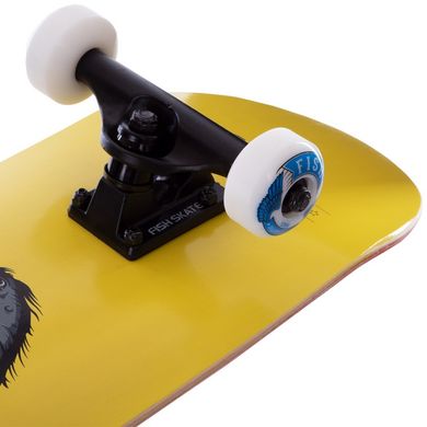 Скейтборд деревянный канадский клен для трюков Fish Skateboards - Ворон 79см (sk86)