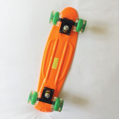 Zippy Board penny 22" Orange - Оражневый 54см Светятся колеса пенни борд (ZL5)