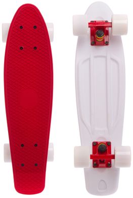 Fish Skateboards Red/White 22.5" - Червоний/Білий 57 см Twin пенні борд (FSTT8)