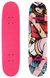 Скейтборд дерево - Color series 79 см - Розовый/Девушка