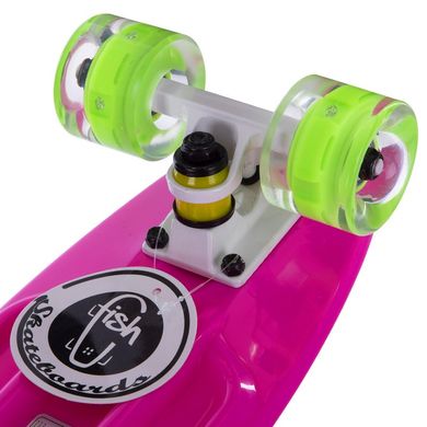 Fish Skateboards penny Pink 22" - Розовый 57 см Светятся колеса пенни борд (FL8)