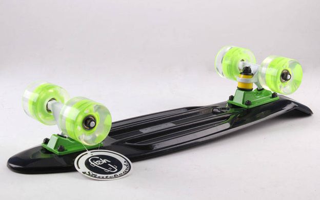 Fish Skateboards penny Black 22" - Чорний 57 см Світяться колеса пенни борд (FL9)