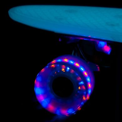 Набір коліс LED для Пенні Борда - Світяться - Рожеві (wh71)