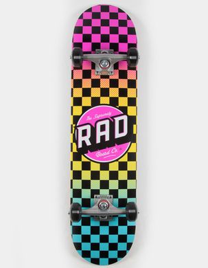 Скейтборд RAD Checkers Complete Neon Fade 7.75" Дюймов (cr2322)