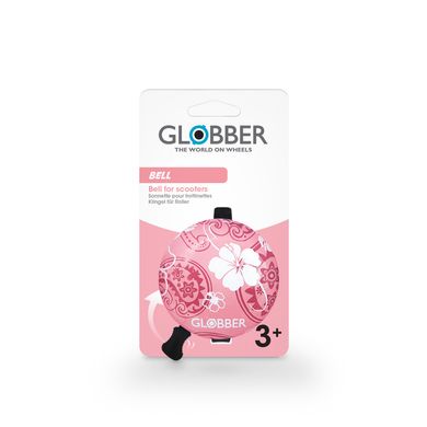 Звонок на самокат Globber Bell Navy Pastel Pink - Flowers (smj231)