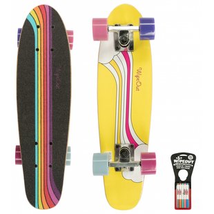 Пенни борд круизер деревянный Wipeout Skateboard Rainbow (fm3114)