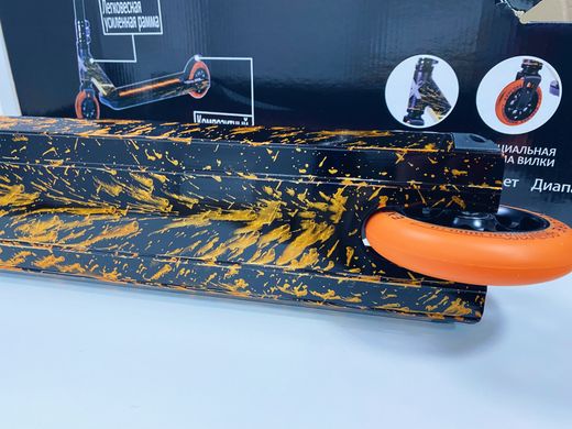 Трюковой самокат Explore WIND Iron - Оранжевый 110 мм (se975)