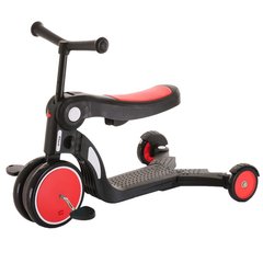 Дитячий Самокат Велосипед Scooter Трансформер 3в1 - Червоний (sc031)