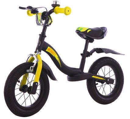 Велобіг дитячий на надувних колесах Turbo Matrix Жовтий (mk414)