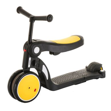 Дитячий Самокат Велосипед Scooter Трансформер 3в1 - Жовтий (sc032)