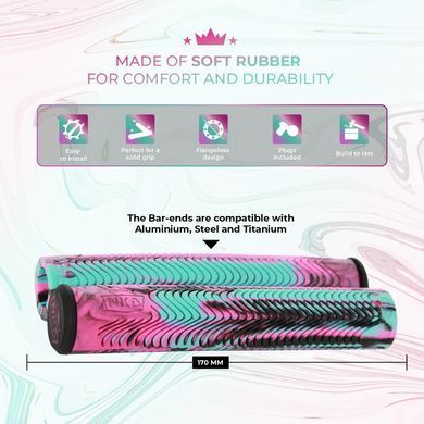 Грипсы NKD Pro Grips Mint/Pink 170 мм (sk187)