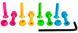 Болты для скейта Sushi Bolts Coloured 8 шт - 1 inch  (sk4025)