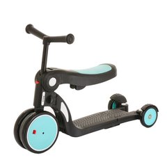 Детский Самокат Велосипед Scooter Трансформер 3в1 - Голубой (sc033)