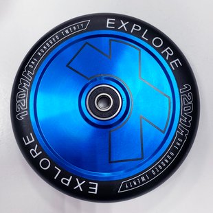 Колесо для трюкового самоката Explore 120 мм Металл - Blue (ko6128)