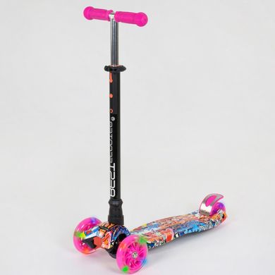 Детский самокат Best Scooter MAXI PRINT Розовый Граффити (sc5119)