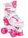 Дитячі ролики квади Raven Lia Pink LED розмір 30-33 (smj604)
