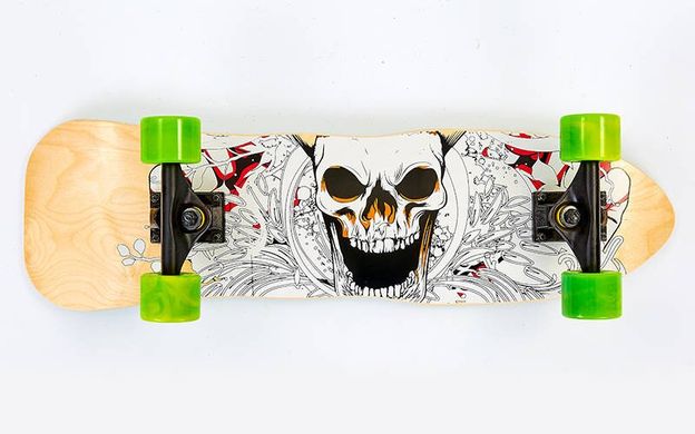 Круизер деревянный скейтборд Dead Series - Череп 70 см (kn773)