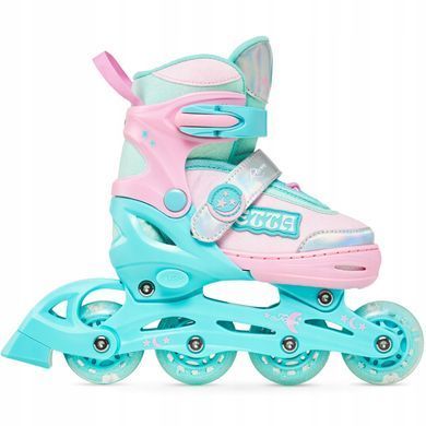 Детские ролики 3в1 Raven Etta Mint/Pink LED размер 27-30 (nkx460)