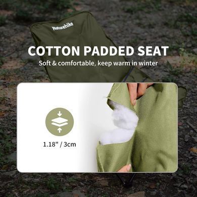 Розкладне крісло на природу Naturehike CNK2450JJ020 оливковий зелений (ks171)