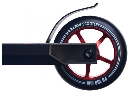 Трюковый Самокат для прыжков Maraton Turbo New - Красный 100 мм (stm115)