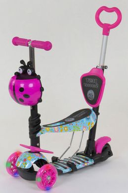 Детский Самокат 5 в 1 с родительской ручкой и сиденьем Scooter Dream (s2122)
