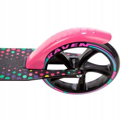 Двухколесный детский самокат Raven Dots Black 200 мм (smj883)