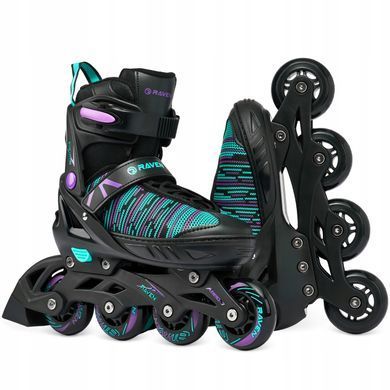 Розсувні ролики Raven Cande Black/Mint/Violet розмір 38-41 (zh429)