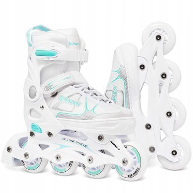 Раздвижные ролики Raven Spirit White/Mint размер 33-36 (smj633)