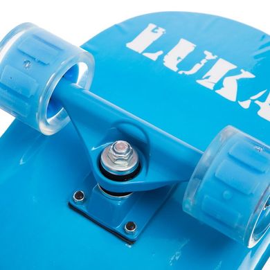 Скейтборд круизер LUKAI LED - Синий Кот 79 см светятся колеса (sk572)