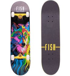 Скейтборд деревянный канадский клен для трюков Fish Skateboards - Color-Wolf 79см (sk85)