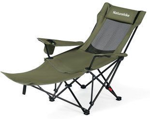 Розкладне крісло шезлонг Naturehike CNK2550JJ023 Nightfall T05 оливкове (ks173)