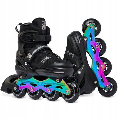 Ролики ковзани 2в1 Raven Drill Black/Neo Chrome розмір 34-37 (sk589)