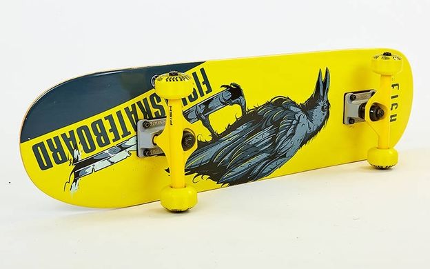 Скейтборд дерев'яний канадський клен для трюків Fish Skateboards - Ворон 79см (sk86)