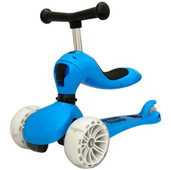 Триколісний Самокат беговел дитячий Scooter Трансформер - 2 в 1 - Blue (sc1120)