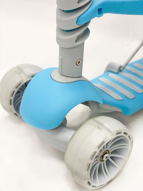 Дитячий cамокат 5в1 Scooter З батьківською ручкою і обмежувачем - Синій (sci181)