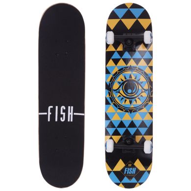 Скейтборд деревянный канадский клен для трюков Fish Skateboards - EYE глаз 79см (sk87)