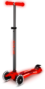 Дитячий самокат Micro Maxi Deluxe Glow LED Червона аура (mx118)