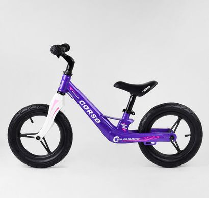 Велобіг дитячий Corso Магній 12' надувні колеса - Фіолетовий (mk1163)