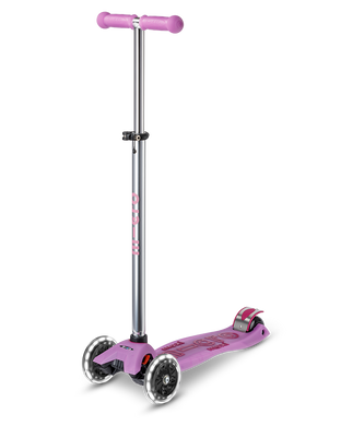 Детский самокат Micro Maxi Deluxe Glow LED Сиятельно-пурпурный (mx127)