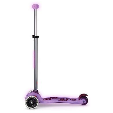 Детский самокат Micro Maxi Deluxe Glow LED Сиятельно-пурпурный (mx127)