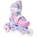 Детские ролики Raven Loret 3в1 Lila/Pink LED колеса размер 27-30 (sk781)