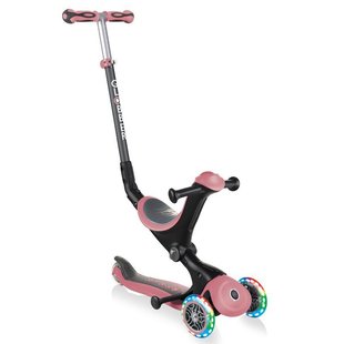 Дитячий самокат 5в1 Globber GO-UP Deluxe Lights Pastel Pink (smj159)