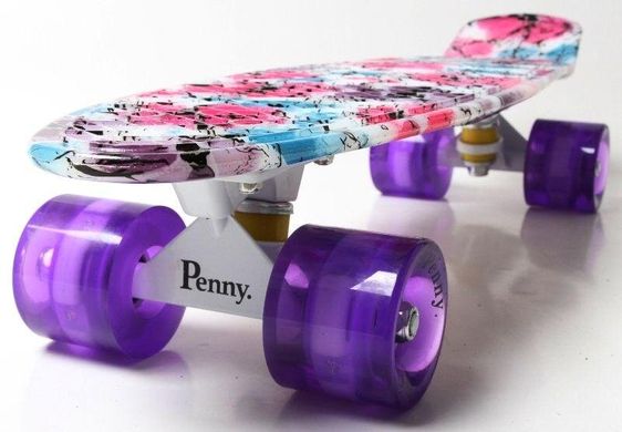 Пенни Борд Penny Board Принт 22" LED колеса - Роза 54 см