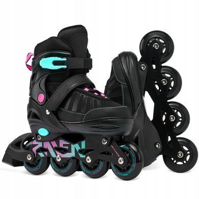 Раздвижные ролики Raven Oxen Mint/Pink размер 34-37 (sk785)