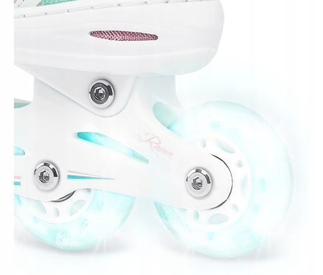 Ролики ковзани 4в1 Raven Zoya Mint LED розмір 34-37 (sk596)