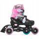 Дитячі ролики Raven Loret Glitter Black/Mint/Pink LED розмір 30-33 (kn135)